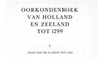 Oorkondenboek van Holland en Zeeland tot 1299