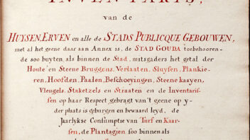 Description of the city of Gouda: Inventory 1771